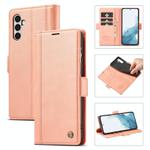 For Samsung Galaxy S25+ 5G LC.IMEEKE Card Slots Skin Feeling Leather Phone Case(Rose Gold)