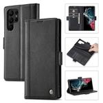 For Samsung Galaxy S25 Ultra 5G LC.IMEEKE Card Slots Skin Feeling Leather Phone Case(Black)