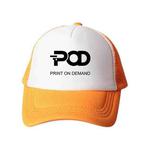 POD Printed Sponge Mesh Cloth Hat Peaked Cap Print On Your Demand(Orange)