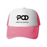 POD Printed Sponge Mesh Cloth Hat Peaked Cap Print On Your Demand(Pink)