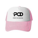 POD Printed Sponge Mesh Cloth Hat Peaked Cap Print On Your Demand(Light Pink)