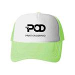 POD Printed Sponge Mesh Cloth Hat Peaked Cap Print On Your Demand(Mint Green)