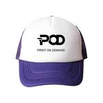 POD Printed Sponge Mesh Cloth Hat Peaked Cap Print On Your Demand(Purple)