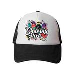 Graffiti Printed Sponge Mesh Cloth Hat Peaked Cap Print On Your Demand(Black)