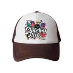 Graffiti Printed Sponge Mesh Cloth Hat Peaked Cap Print On Your Demand(Brown)