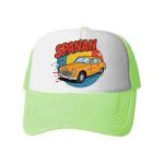 Car Printed Sponge Mesh Cloth Hat Peaked Cap Print On Your Demand(Mint Green)