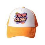 Orange Alphabet Printed Sponge Mesh Cloth Hat Peaked Cap Print On Your Demand(Orange)