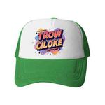 Orange Alphabet Printed Sponge Mesh Cloth Hat Peaked Cap Print On Your Demand(Green)