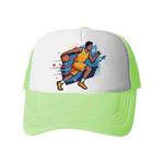 Basketball Player Printed Sponge Mesh Cloth Hat Peaked Cap Print On Your Demand(Mint Green)