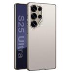 For Samsung Galaxy S25 Ultra 5G GKK Metal Paint Skin Feel Leather Full Coverage Phone Case(Titanium Gray)
