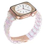 For Apple Watch 46mm / 49mm / 45mm / 44mm Small Waist Rhombus Three-bead Resin Watch Band(Colorful)