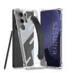 For Samsung Galaxy S25 Ultra 5G GKK Airbag Silicone Wristband Phone Case, Not Included Pen(Black)
