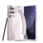 For Samsung Galaxy S25 Ultra 5G GKK Airbag Silicone Wristband Phone Case, Not Included Pen(Pink)