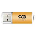 POD Colorful Metal USB 2.0 Flash Drive Print On Your Demand, Memory:128GB(Yellow)