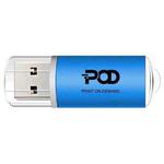 POD Colorful Metal USB 2.0 Flash Drive Print On Your Demand, Memory:256GB(Blue)