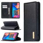For Samsung Galaxy A20 & A30 2 in 1 Detachable Magnetic Horizontal Flip Genuine Leather Case with Holder & Card Slots & Wallet(Black)
