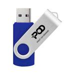 POD Colorful Metal Rotating USB 2.0 Flash Drive Print On Your Demand, Memory:64GB(Dark Blue)