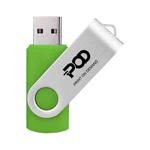 POD Colorful Metal Rotating USB 2.0 Flash Drive Print On Your Demand, Memory:64GB(Green)