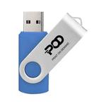 POD Colorful Metal Rotating USB 2.0 Flash Drive Print On Your Demand, Memory:64GB(Blue)