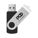 POD Colorful Metal Rotating USB 2.0 Flash Drive Print On Your Demand, Memory:128GB(Black)