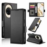 For Huawei nova 14 Ultra Side Buckle Magnetic Frosted Leather Phone Case(Black)