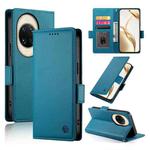 For Huawei nova 14 Ultra Side Buckle Magnetic Frosted Leather Phone Case(Blue)