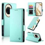For Huawei nova 14 Ultra Side Buckle Magnetic Frosted Leather Phone Case(Mint Green)