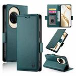 For Huawei nova 14 Ultra Side Buckle Magnetic Frosted Leather Phone Case(Dark Green)
