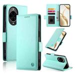For Huawei nova 14 Side Buckle Magnetic Frosted Leather Phone Case(Mint Green)
