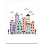 Castle Frameless Canvas Decorative Painting Print On Your Demand, Size:13x18cm