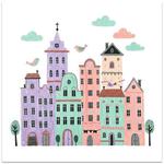 Castle Frameless Canvas Decorative Painting Print On Your Demand, Size:80x80cm