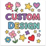 Child Drawing Frameless Canvas Decorative Painting Print On Your Demand, Size:20x20cm
