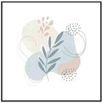 Fresh Leaves Decorative Painting with PS Frame Print On Your Demand, Size:60x60cm