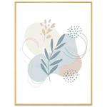 Fresh Leaves Decorative Painting with Aluminum Alloy Frame Print On Your Demand, Size:15x20cm