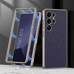 For Samsung Galaxy S25 Ultra 5G GKK Built-in MagSafe Leather Full Coverage Phone Case(Purple)