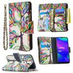 For OPPO A5 (2020) Colored Drawing Pattern Zipper Horizontal Flip Leather Case with Holder & Card Slots & Wallet(Tree)