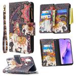 For OPPO A31 (2020) Colored Drawing Pattern Zipper Horizontal Flip Leather Case with Holder & Card Slots & Wallet(Flower Elephants)