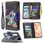 For OPPO Find S2 Pro Colored Drawing Pattern Zipper Horizontal Flip Leather Case with Holder & Card Slots & Wallet(Big Butterfly)