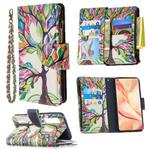 For OPPO Find S2 Pro Colored Drawing Pattern Zipper Horizontal Flip Leather Case with Holder & Card Slots & Wallet(Tree)