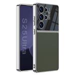 For Samsung Galaxy S25 Ultra 5G GKK Plating TPU + Leather Full Coverage Phone Case(Green)
