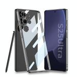 For Samsung Galaxy S25 Ultra 5G GKK Plating Transparent PC Phone Case, Not Included Pen(Black)