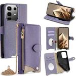 For Infinix Note 50 4G Crossbody Chain Fishtail Litchi Leather Phone Case(Purple)