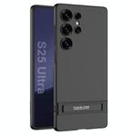 For Samsung Galaxy S25 Ultra 5G GKK Triumph Ultra-Thin Full Coverage Phone Case with Holder(Black)