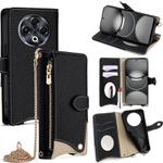 For Tecno Spark 30 4G Crossbody Chain Fishtail Litchi Leather Phone Case(Black)