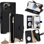 For Tecno Spark 30 5G / Pova 6 Neo 5G Crossbody Chain Fishtail Litchi Leather Phone Case(Black)