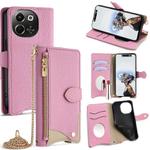 For Tecno Spark 30 5G / Pova 6 Neo 5G Crossbody Chain Fishtail Litchi Leather Phone Case(Pink)
