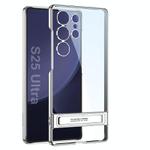 For Samsung Galaxy S25 Ultra 5G GKK Triumph Phantom Clear Full Coverage Phone Case with Holder(Silver)