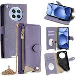 For OPPO Find X8s Crossbody Chain Fishtail Litchi Leather Phone Case(Purple)