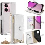 For Realme P3 Pro Global Crossbody Chain Fishtail Litchi Leather Phone Case(White)