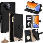 For vivo Y39 5G Global Crossbody Chain Fishtail Litchi Leather Phone Case(Black)